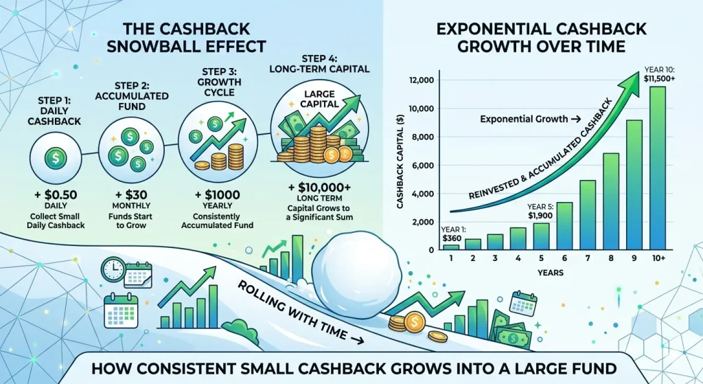 Compounding trading rebates for long term capital growth