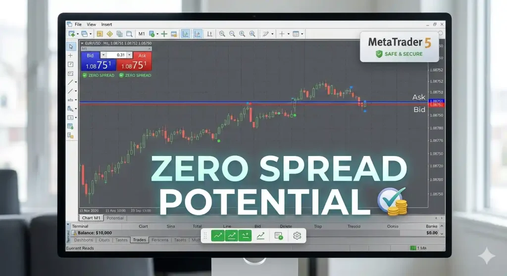 JustMarkets raw spread account trading conditions visual