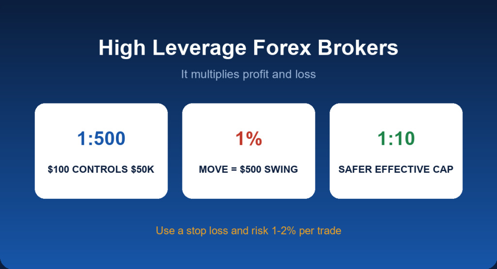 High leverage forex brokers: how leverage multiplies both profit and loss
