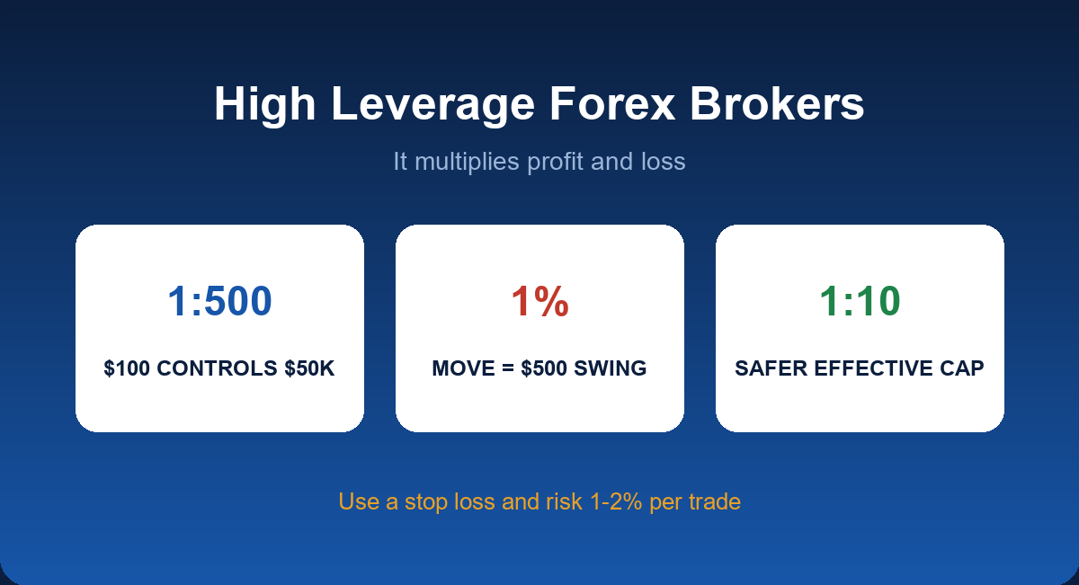 High leverage forex brokers: how leverage multiplies both profit and loss