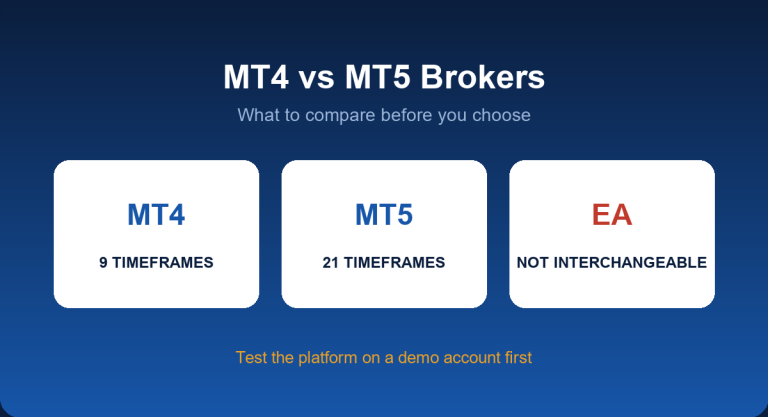 MT4 versus MT5 brokers: platform differences and what to compare
