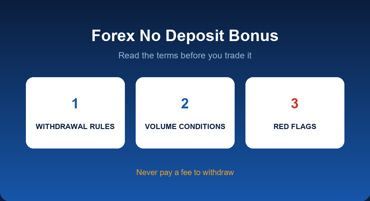 Forex no deposit bonus: terms to read, withdrawal rules and red flags