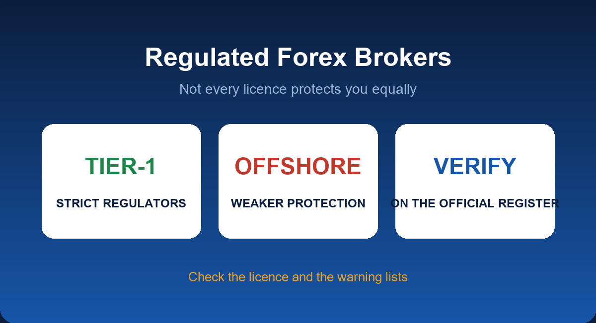 Regulated forex brokers: tier-1 versus offshore regulators and how to verify a licence