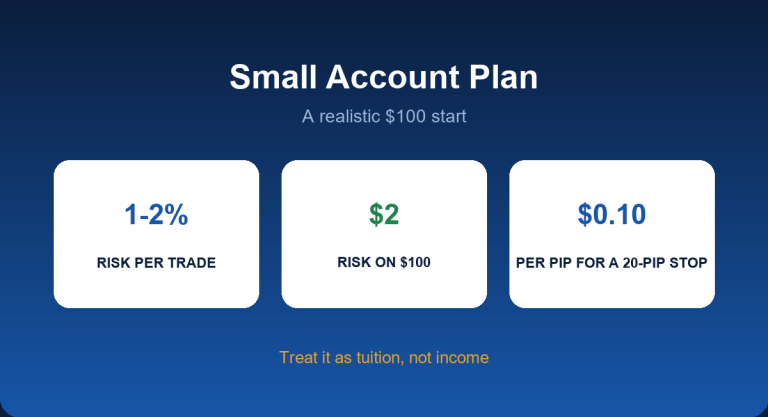 Trading forex with a small account: a realistic $100 plan with risk and costs