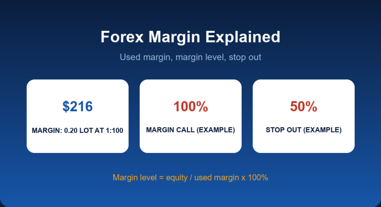 Forex margin explained: used margin, free margin, margin level, margin call and stop out